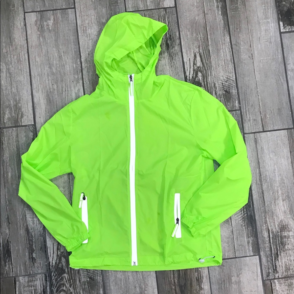 Neon Green Ultralight Windbreaker Running Jacket - Picture 4 of 6